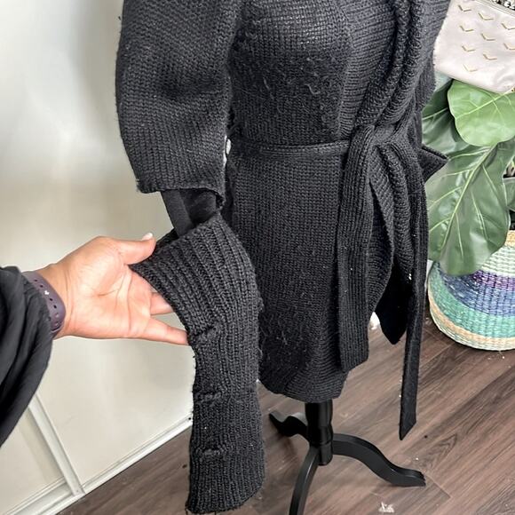 Phard Vintage Unique Boho Elbow Cut Knit Cardigan size Medium - Picture 2 of 8